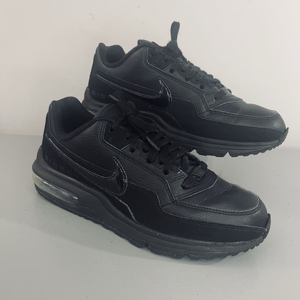 Nike Air Max LTD 3 Mens Triple Black Leather‎ Low Top Sneakers BV1171-001